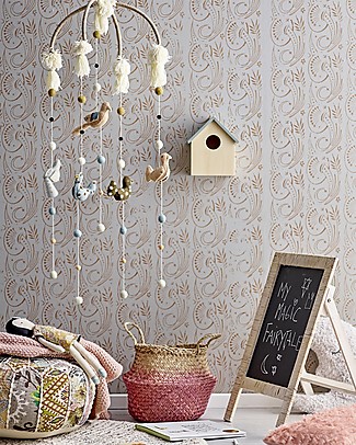 Bloomingville Giostrina Mobile Uccellini Multicolour - 36x105 cm - Lana Giostrine_