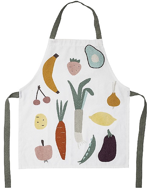 Bloomingville Grembiulino Cucina Verdure - 100% cotone Accessori Cucina