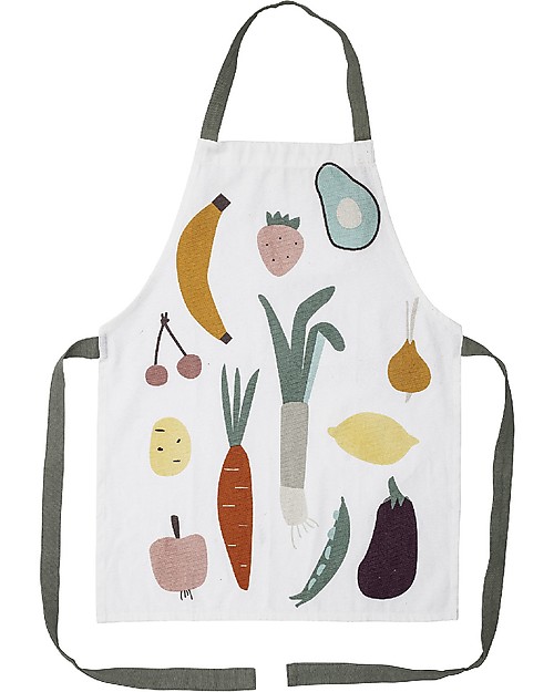 Bloomingville Grembiulino Cucina Verdure - 100% cotone Accessori Cucina