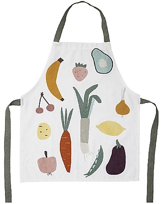 Bloomingville Grembiulino Cucina Verdure - 100% cotone Cucine Giocattolo e Cibo Finto