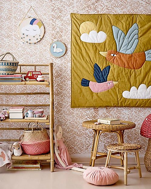Bloomingville Libreria in Bambù Ripiegabile - Natural - 66x37x105 cm Librerie Montessoriane