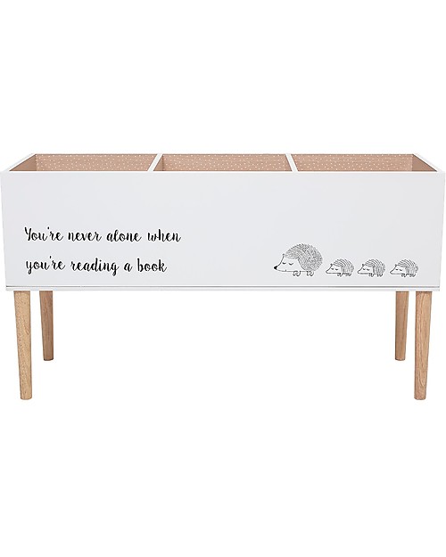 Bloomingville Libreria Orizzontale in Legno - Bianco - 90x30x50 cm Librerie Montessoriane