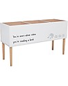 Bloomingville Libreria Orizzontale in Legno - Bianco - 90x30x50 cm Librerie Montessoriane