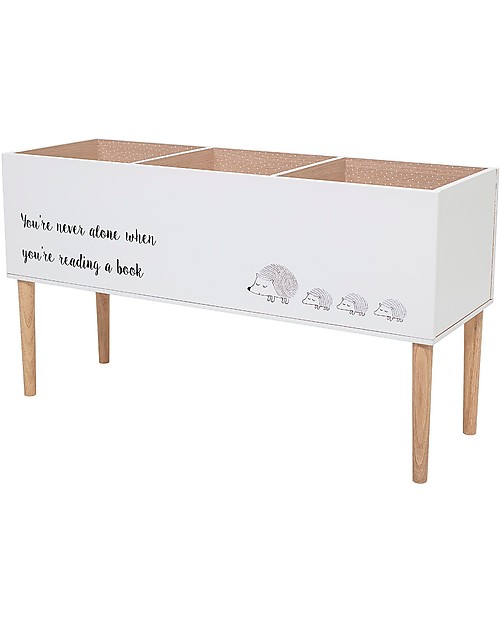 Bloomingville Libreria Orizzontale in Legno - Bianco - 90x30x50 cm Librerie Montessoriane