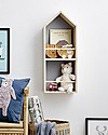 Bloomingville Mensole da Parete in Legno, Casetta Grigia - 30x16x80 cm Mensole