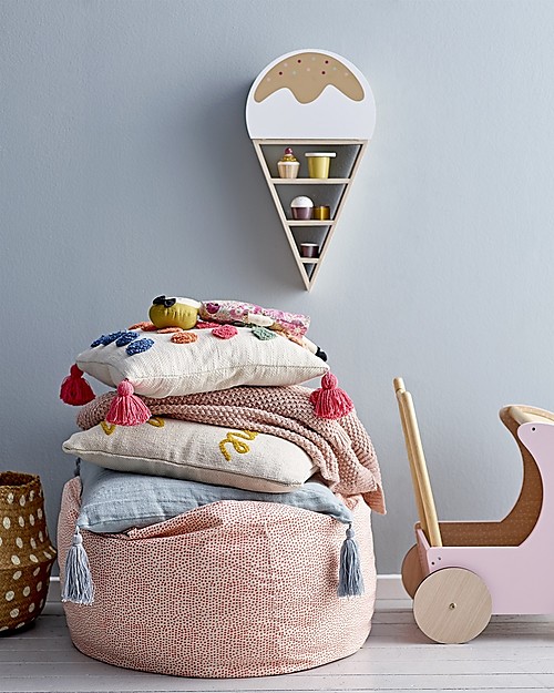 Bloomingville Mensole da Parete in Legno - Gelato Natural - 26x50x9 cm Mensole