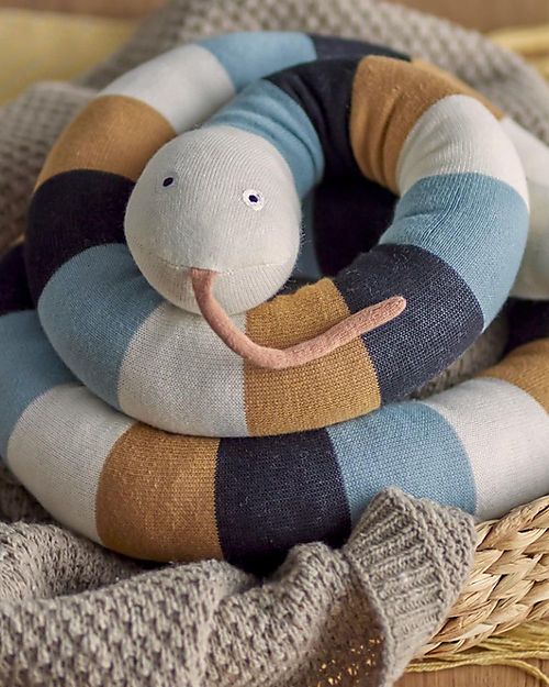 Bloomingville Peluche Gigante Multi-Color in Cotone - Sebastia - Lungo 200 cm! Peluche