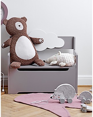 Bloomingville Peluche Riccio, Bianco - Morbido e Divertente Peluche