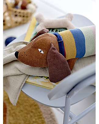 Bloomingville Pupazzo Charlie il Bassotto - Cotone - Include Osso e Palla Peluche