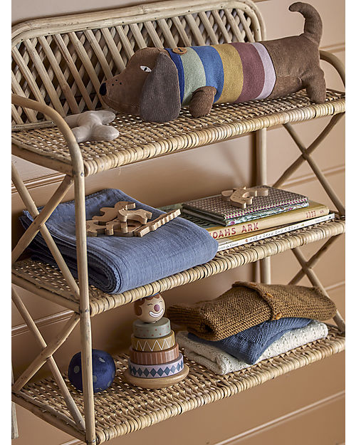 Bloomingville Pupazzo Charlie il Bassotto - Cotone - Include Osso e Palla Peluche