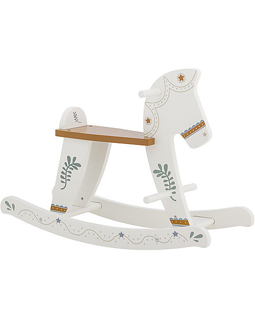 Bloomingville Ruddy Cavallo a Dondolo - Bianco - Legno MDF Cavalcabili