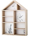 Bloomingville Scaffale da Parete in Legno, Casetta - 40x10x55 cm Mensole