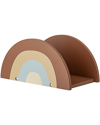 Bloomingville Scaffale Portalibri Dave - Arcobaleno - Marrone - Legno MDF Mensole