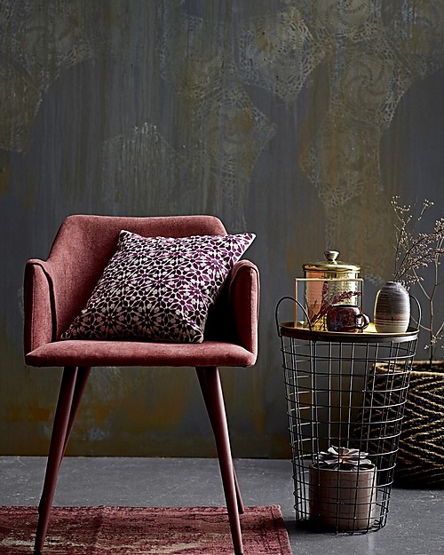 Bloomingville Sedia Imbottita con Braccioli Volo, Rosa  - 53x75x56 cm Sedie