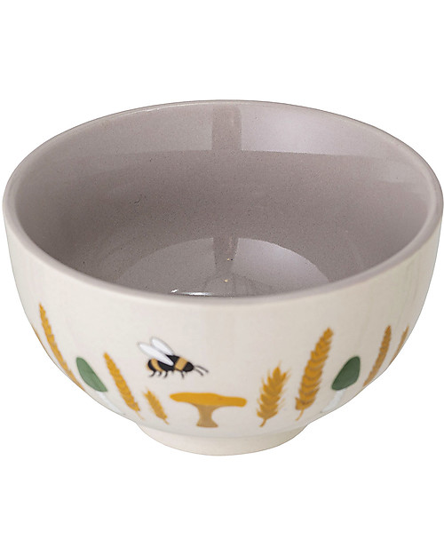 Bloomingville Set 3 ciotole - Stampe di Fiori - Ceramica Gres - 3 Pezzi Bicchieri