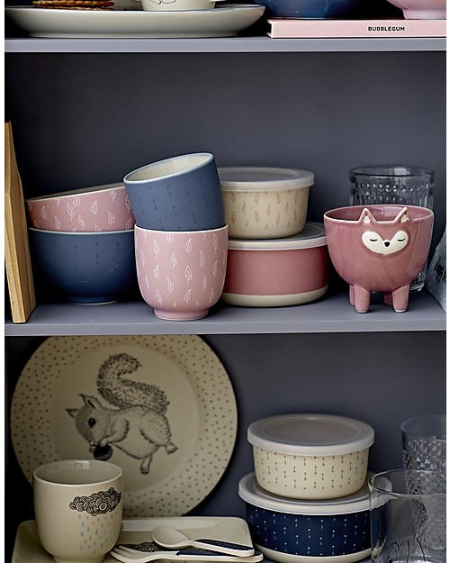 Bloomingville Set di Due Contenitori Portacibo, Rosa - Bambù Contenitori Termici