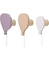 Bloomingville Set di Tre Ganci Appendiabiti, Palloncino Rosa - MDF Appendiabiti
