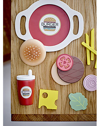 Bloomingville Set Gioco in Legno Jools - Cibo - Marrone - 13 Accessori! - FSC®100%, Cibo Giocattolo