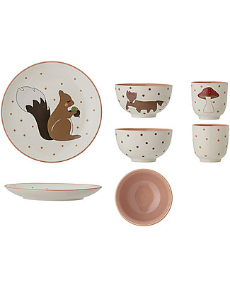 Bloomingville Set Pappa Foresta - Comprende Piatto + Scodella + Bicchiere Set Pappa