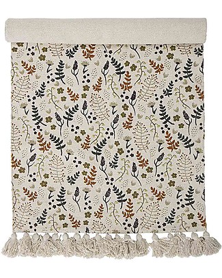 Bloomingville Tappeto con Nappe Filipa - Fiori - Nature - 100% Cotone Tappeti_