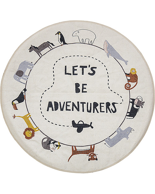 Bloomingville Tappeto Let's Be Adventurers, Multicolor - 130 cm Tappeti Arredo