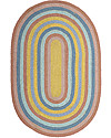 Bloomingville Tappeto Ovale Multicolor, Juta Eco-Friendly - 75x50 cm Tappeti Arredo