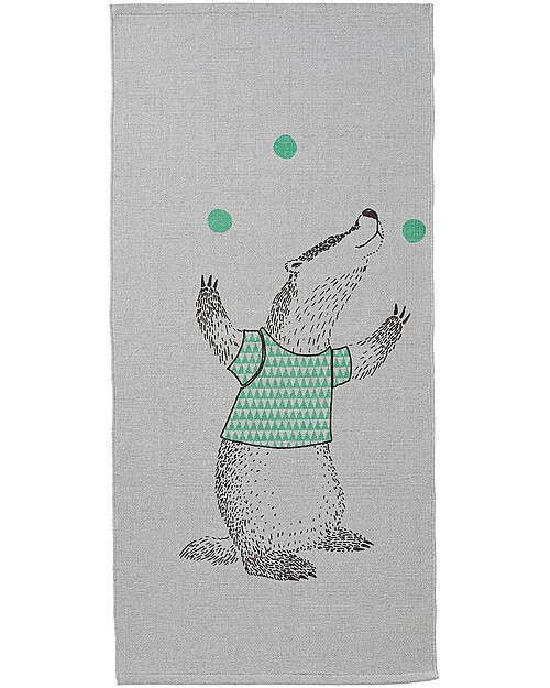 Bloomingville Tappeto Procione Giocoliere in Cotone, Grigio - 120x60 cm Tappeti Arredo