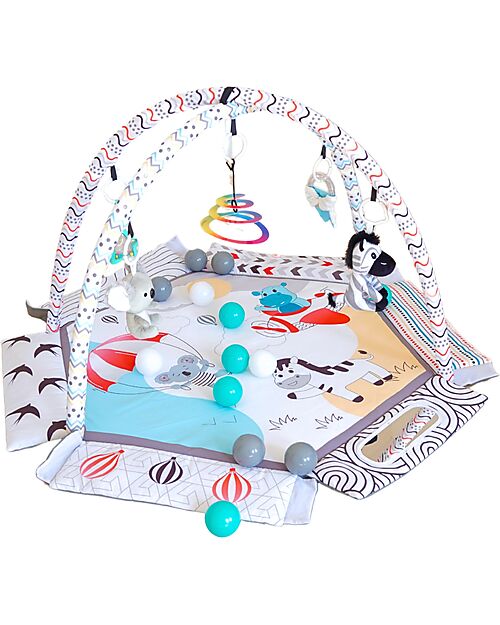 Bo Jungle 2 in 1 Palestrina Sensoriale e Piscina di Palline - Midnight Expedition - Multiattività Palestrine