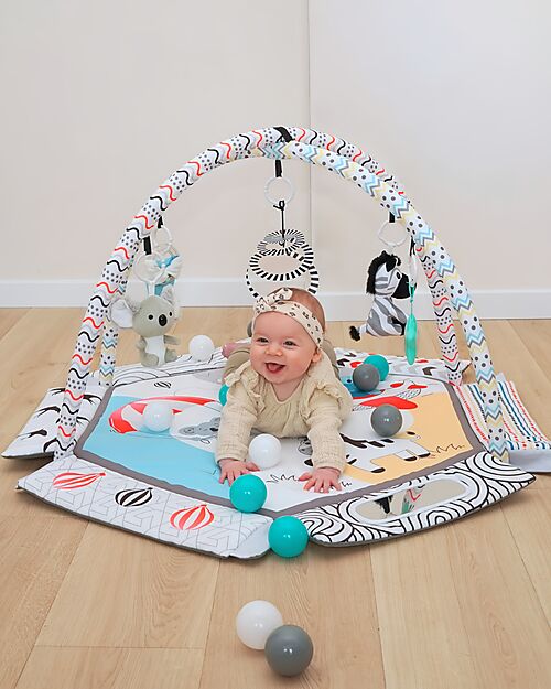 Bo Jungle 2 in 1 Palestrina Sensoriale e Piscina di Palline - Midnight Expedition - Multiattività Palestrine