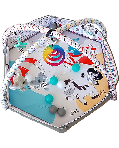 Bo Jungle 2 in 1 Palestrina Sensoriale e Piscina di Palline - Midnight Expedition - Multiattività Palestrine