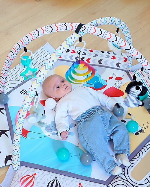 Bo Jungle 2 in 1 Palestrina Sensoriale e Piscina di Palline - Midnight Expedition - Multiattività Palestrine