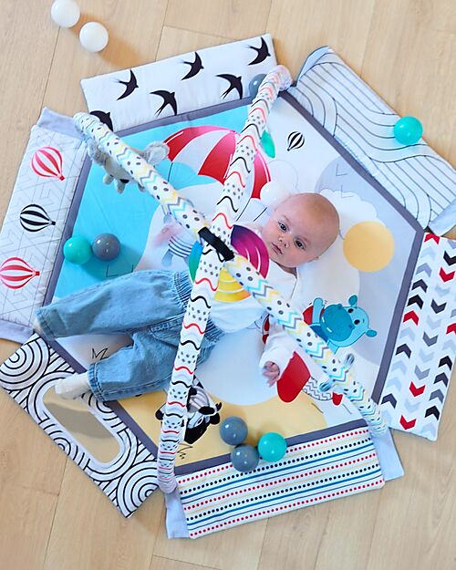 Bo Jungle 2 in 1 Palestrina Sensoriale e Piscina di Palline - Midnight Expedition - Multiattività Palestrine