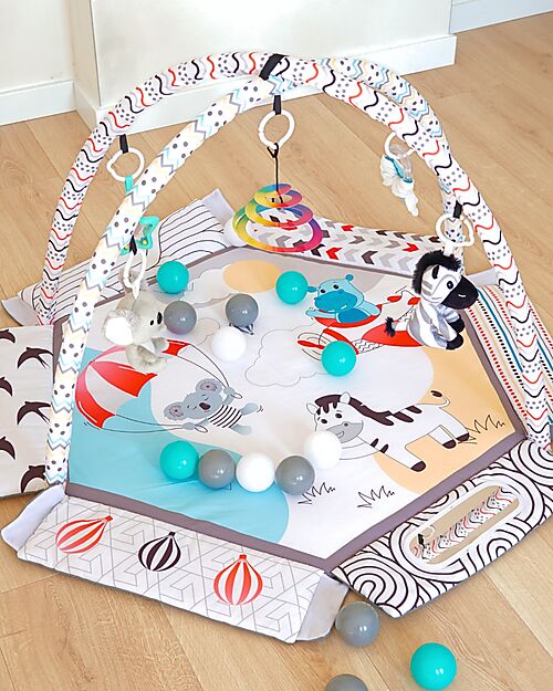 Bo Jungle 2 in 1 Palestrina Sensoriale e Piscina di Palline - Midnight Expedition - Multiattività Palestrine