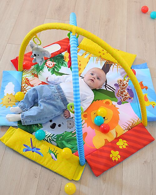 Bo Jungle 2 in 1 Palestrina Sensoriale e Piscina di Palline - Palenquo - Multiattività Palestrine