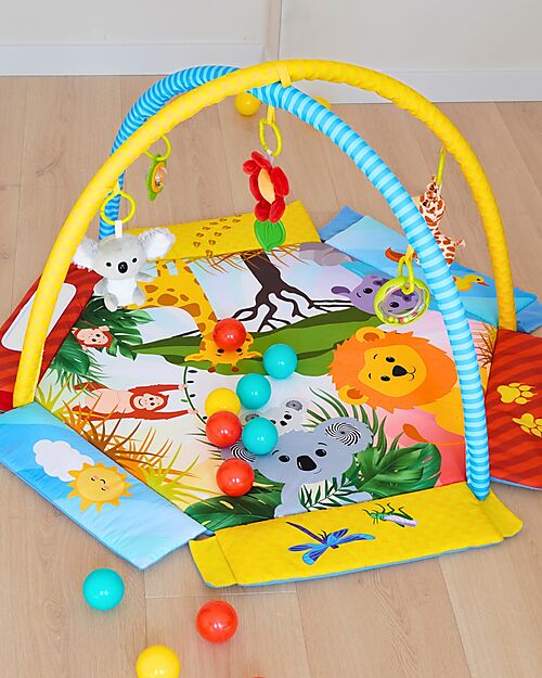 Bo Jungle 2 in 1 Palestrina Sensoriale e Piscina di Palline - Palenquo - Multiattività Palestrine