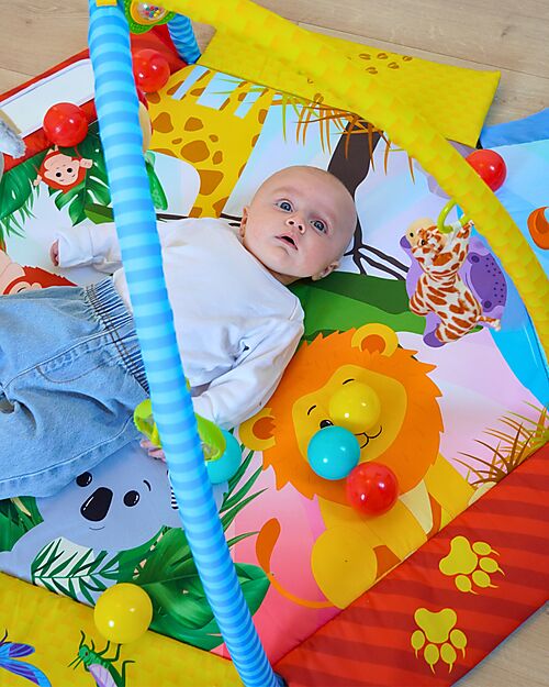 Bo Jungle 2 in 1 Palestrina Sensoriale e Piscina di Palline - Palenquo - Multiattività Palestrine