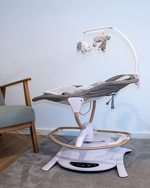 Bo Jungle 2 in 1 Sdraietta e Dondolo - Pure White - Con Giochi e Melodie Sdraiette_