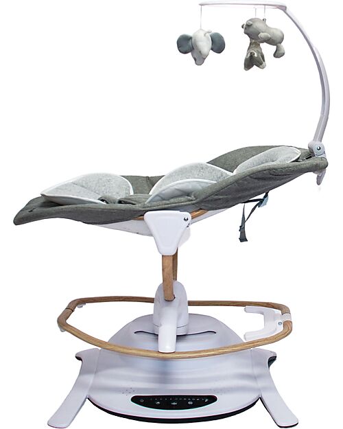 Bo Jungle 2 in 1 Sdraietta e Dondolo - Pure White - Con Giochi e Melodie Sdraiette_