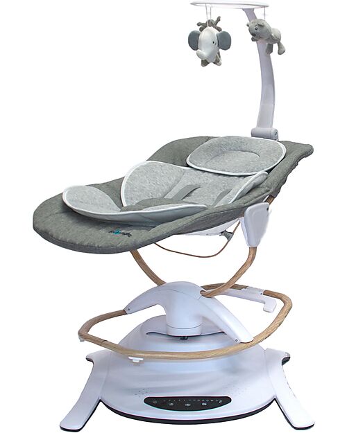 Bo Jungle 2 in 1 Sdraietta e Dondolo - Pure White - Con Giochi e Melodie Sdraiette_