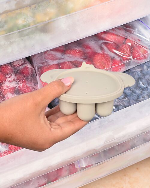 Bo Jungle Contenitore in Silicone per Freezer - Dune - 7 Scomparti Porta Merenda