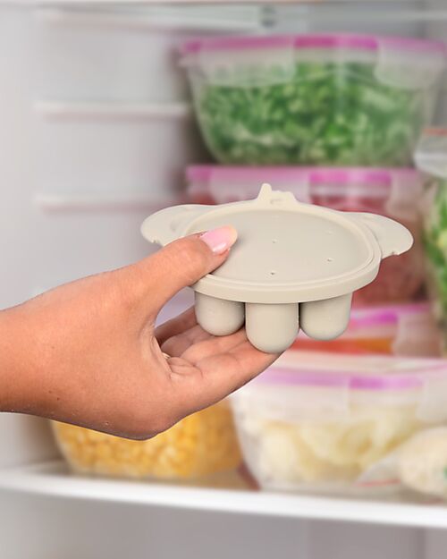 Bo Jungle Contenitore in Silicone per Freezer - Dune - 7 Scomparti Porta Merenda