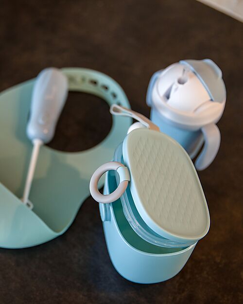 Bo Jungle Contenitore per Latte in Polvere o Snack - Blue - Con Misurino Contenitori per Alimenti