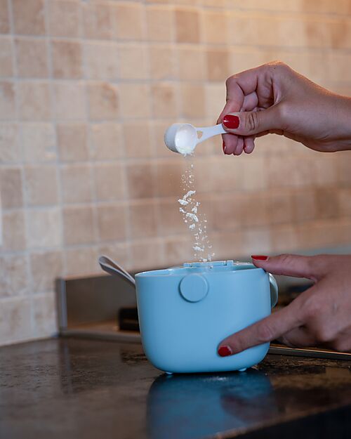 Bo Jungle Contenitore per Latte in Polvere o Snack - Blue - Con Misurino Contenitori per Alimenti