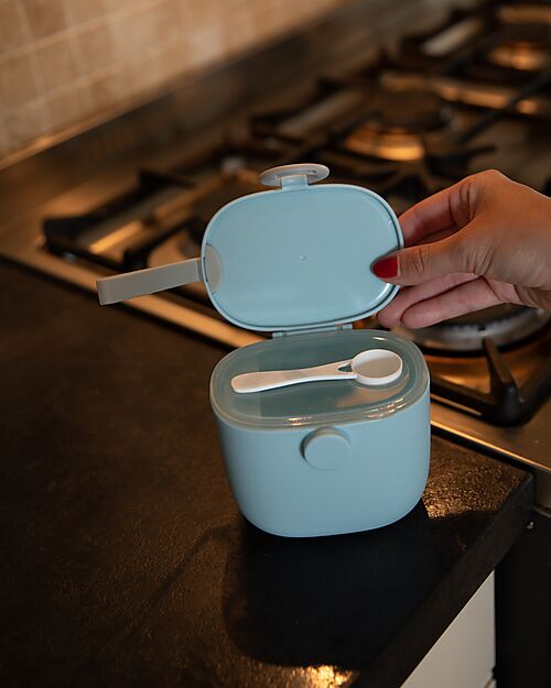 Bo Jungle Contenitore per Latte in Polvere o Snack - Blue - Con Misurino Contenitori per Alimenti