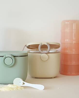 Bo Jungle Contenitore per Latte in Polvere o Snack - Dune - Con Misurino Contenitori per Alimenti