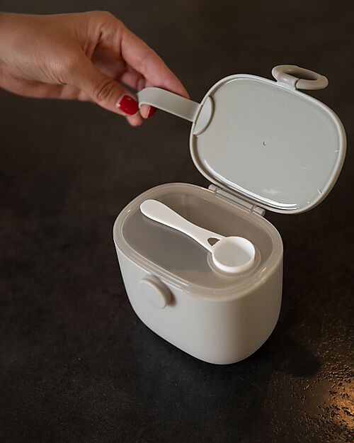 Bo Jungle Contenitore per Latte in Polvere o Snack - Grey - Con Misurino Contenitori per Alimenti