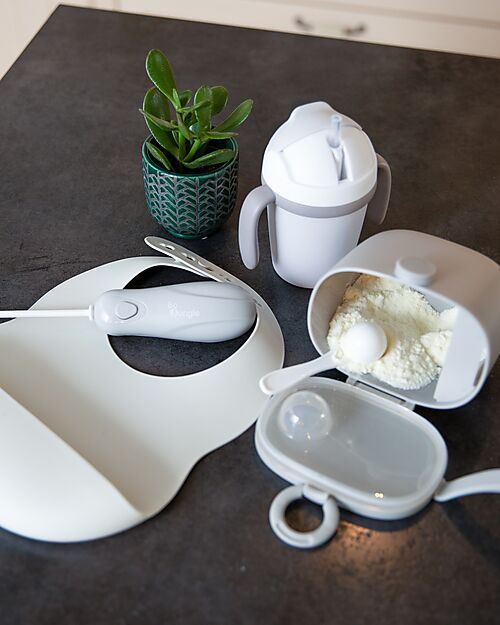 Bo Jungle Contenitore per Latte in Polvere o Snack - Grey - Con Misurino Contenitori per Alimenti