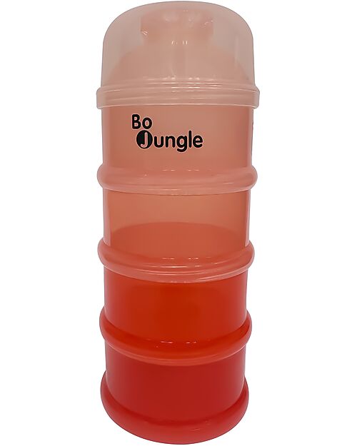 Bo Jungle Contenitore per Latte in Polvere o Snack Impilabili - Tinted Terracotta - Con 4 Scomparti Ermetici Contenitori per Alimenti