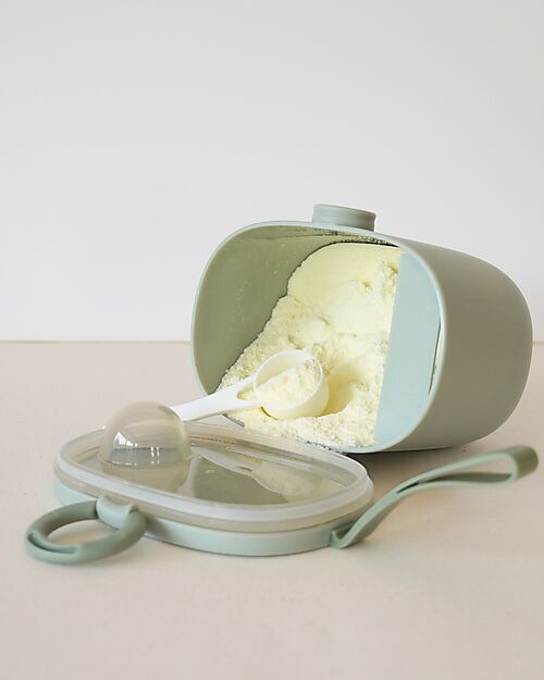 Bo Jungle Contenitore per Latte in Polvere o Snack - Jade - Con Misurino Contenitori per Alimenti