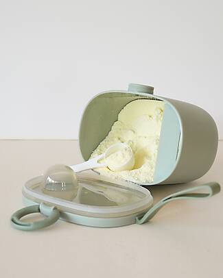 Bo Jungle Contenitore per Latte in Polvere o Snack - Jade - Con Misurino Contenitori per Alimenti